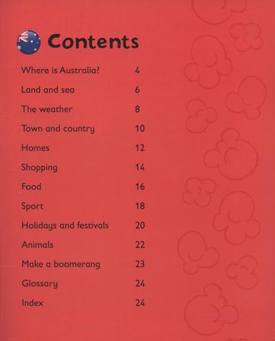 Popcorn Countries: Australia book contents