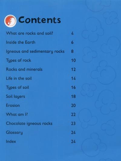 Popcorn Science Corner: Rocks and Soil book contents