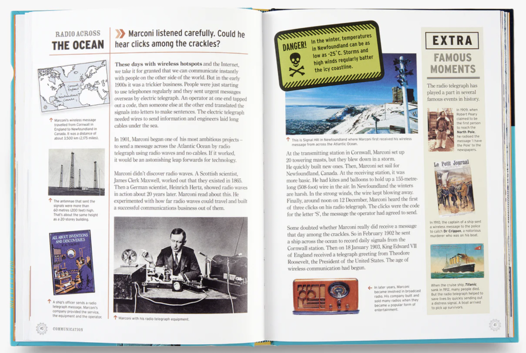 Genius! book inside spread - Marconi