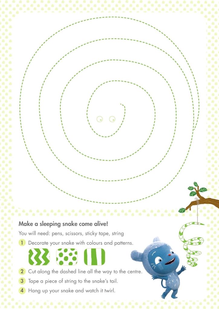 Messy Goes to OKIDO: Messy's Doodle and Do art pad - snake activity page