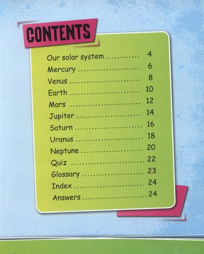 Fact Cat: The Planets book contents