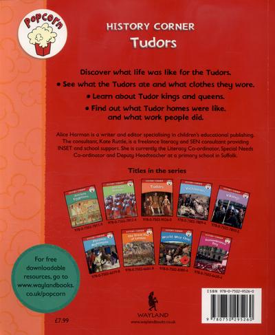 Popcorn History Corner: The Tudors book back cover