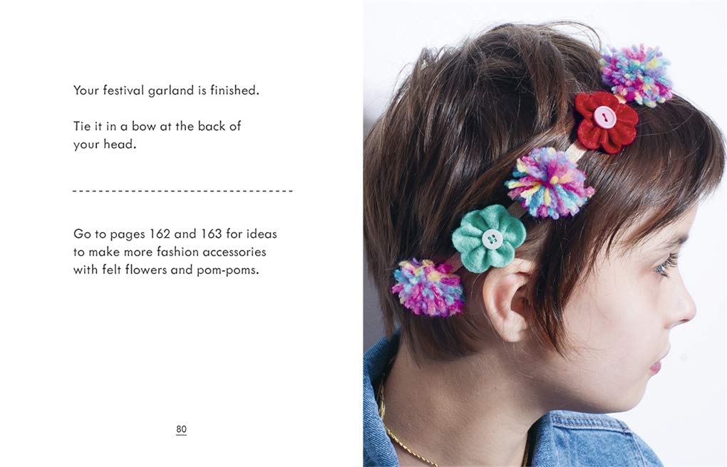 I Can Make My Own Accessories book inside spread - festival garland