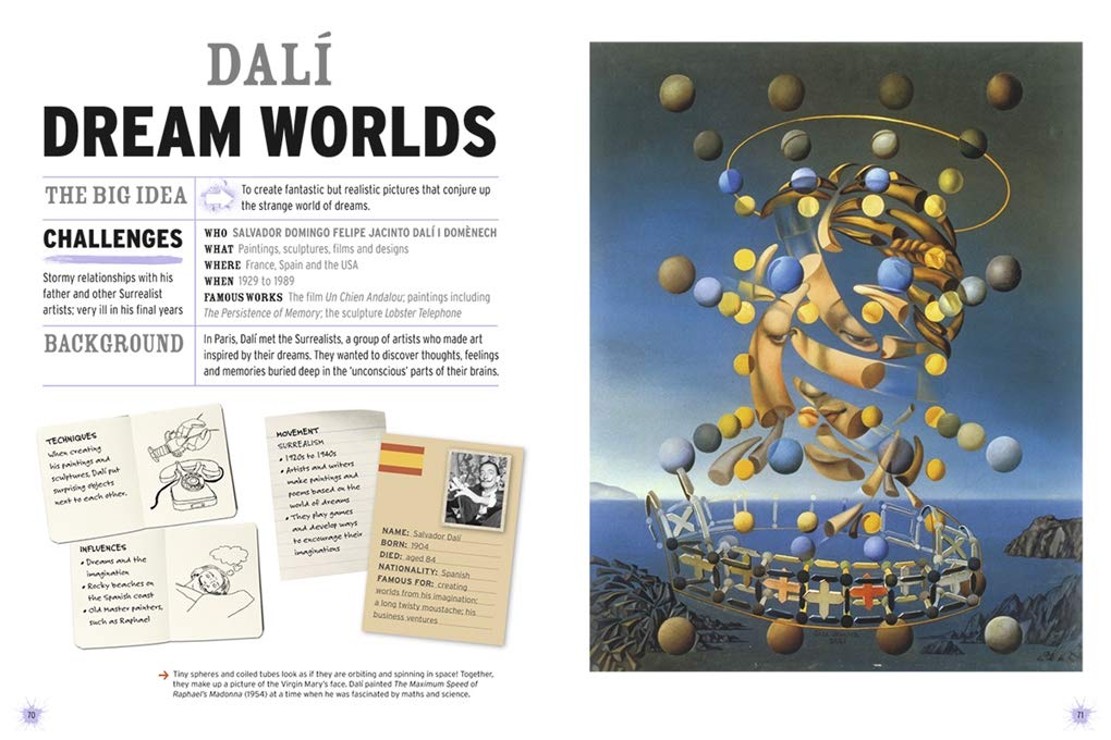Splat! book inside spread - Dali