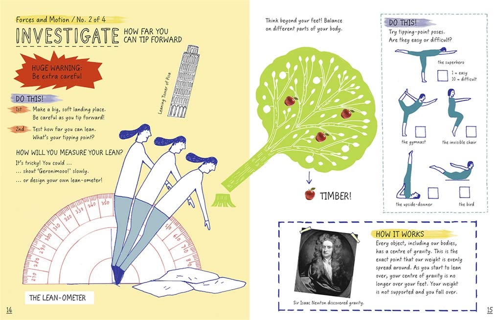 This Book Thinks You're a Scientist book inside spread - Investigate