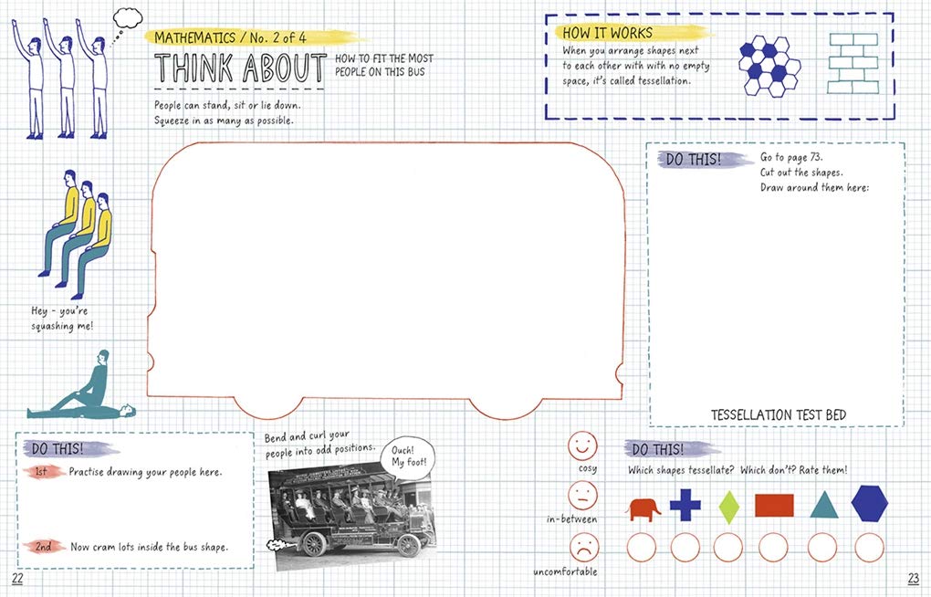 This Book Thinks You're a Scientist book inside spread - Think about