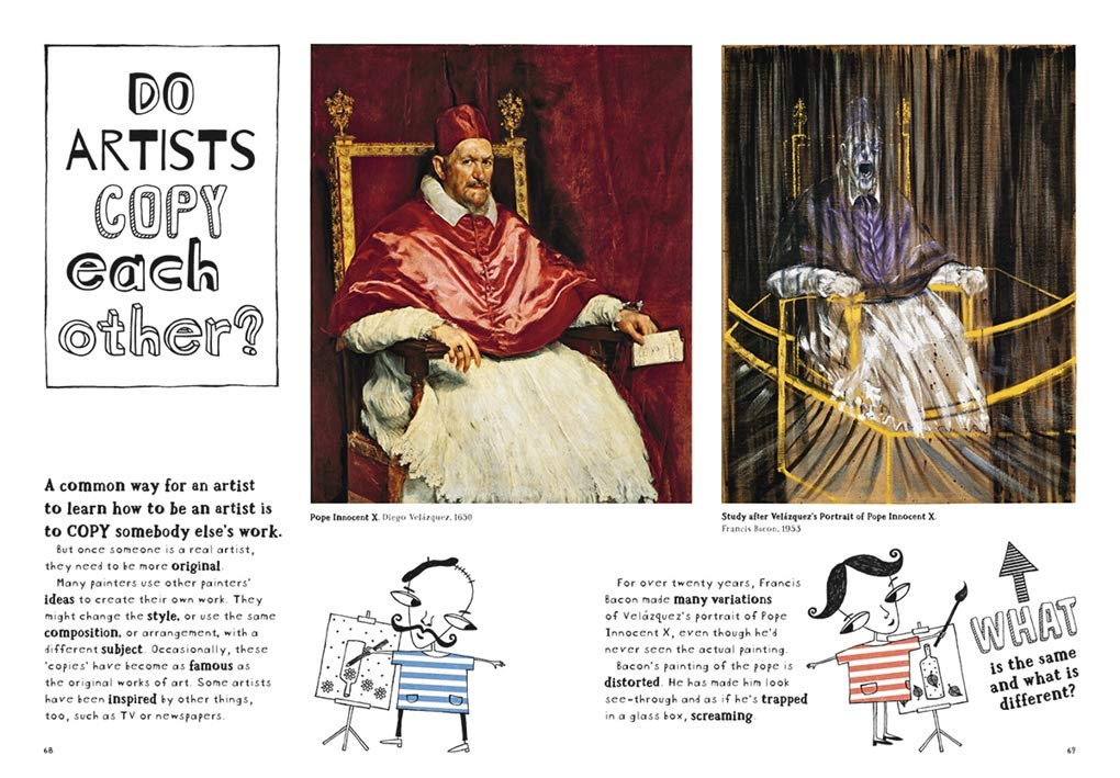 Why Is Art Full of Naked People? book inside spread - Do artists copy each other?