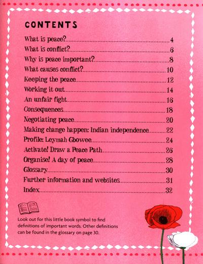 I'm a Global Ctiizen: A Peaceful World book contents