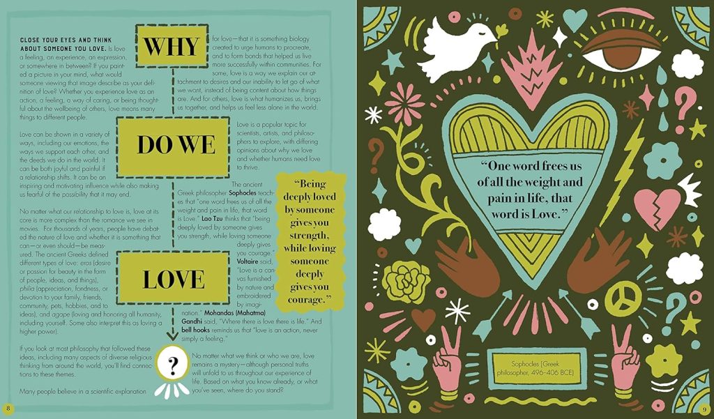 Big Ideas for Young Thinkers book inside spread - why do we love?