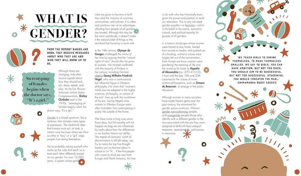 Big Ideas for Young Thinkers book inside spread - what is gender?