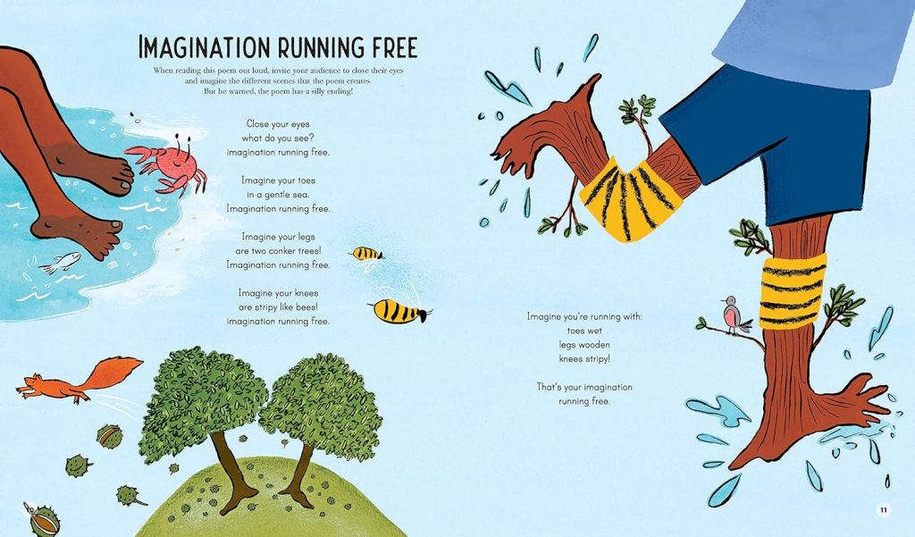 Smile Out Loud book inside spread – Imagination Running Free
